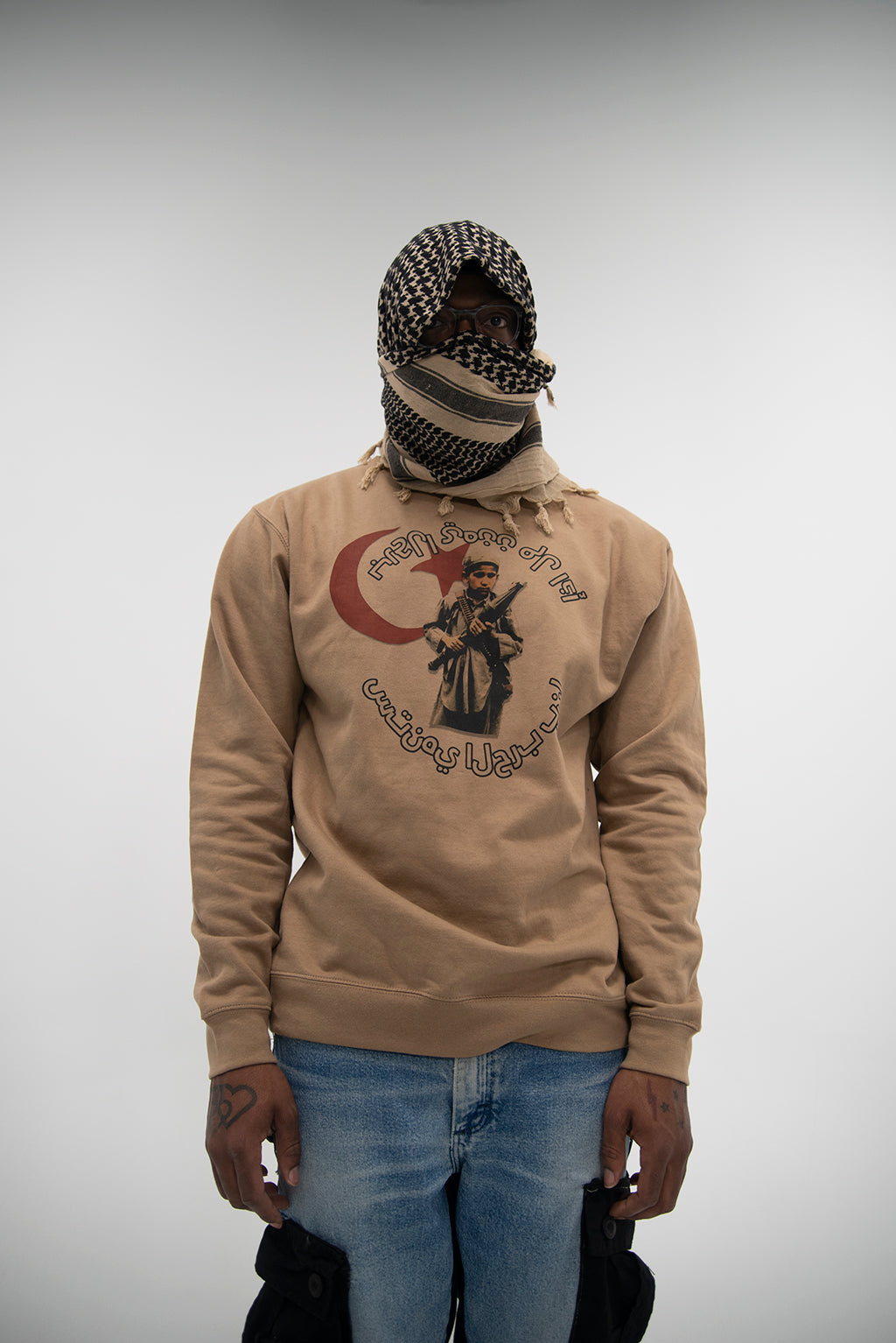 "WORLD WAR" SHEMAGH HOODIE