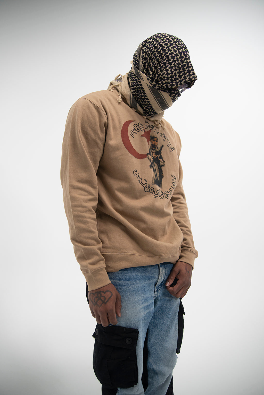 "WORLD WAR" SHEMAGH HOODIE